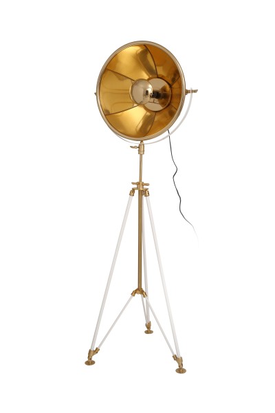 Design Stehlampe Bowie 125 Beige / Gold / Weiß